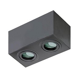Stropní bodové přisazené svítidlo Azzardo Brant 2 Square IP44 black AZ2879 GU10 2x50W IP44 18cm hranaté černé - AZZARDO Obrázek pro produkt Stropní bodové přisazené svítidlo Azzardo Brant 2 Square IP44 black AZ2879 GU10 2x50W IP44 18cm hranaté černé - AZZARDO