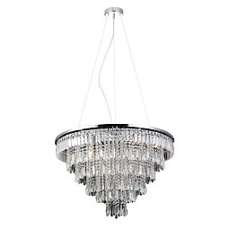 Závěsné/stropní přisazené svítidlo Azzardo Kalabria XL pendant/top AZ2926 G9 12x40W IP20 80cm chromové - AZZARDO Obrázek pro produkt Závěsné/stropní přisazené svítidlo Azzardo Kalabria XL pendant/top AZ2926 G9 12x40W IP20 80cm chromové - AZZARDO