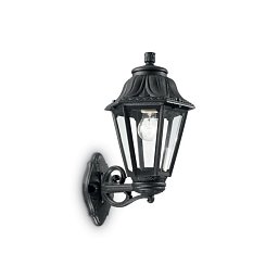 Venkovní nástěnné svítidlo Ideal Lux Anna AP1 big nero 101491 černé - IDEALLUX Obrázek pro produkt Venkovní nástěnné svítidlo Ideal Lux Anna AP1 big nero 101491 černé - IDEALLUX