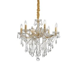 Závěsné svítidlo Ideal Lux Florian SP6 oro 035635 zlaté 60cm - IDEALLUX Obrázek pro produkt Závěsné svítidlo Ideal Lux Florian SP6 oro 035635 zlaté 60cm - IDEALLUX