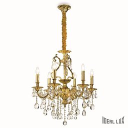 Závěsné svítidlo Ideal Lux Gioconda SP6 oro 060507 - IDEALLUX Obrázek pro produkt Závěsné svítidlo Ideal Lux Gioconda SP6 oro 060507 - IDEALLUX
