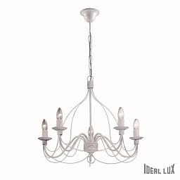 Závěsné svítidlo Ideal Lux Corte SP5 bianco antico 005881 bílé - IDEALLUX Obrázek pro produkt Závěsné svítidlo Ideal Lux Corte SP5 bianco antico 005881 bílé - IDEALLUX
