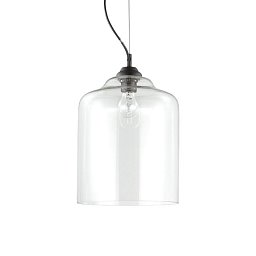 Závěsné svítidlo Ideal Lux Bistro' SP1 square transparente 112305 čiré 24cm - IDEALLUX Obrázek pro produkt Závěsné svítidlo Ideal Lux Bistro' SP1 square transparente 112305 čiré 24cm - IDEALLUX