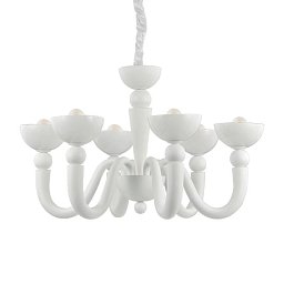 Závěsné svítidlo Ideal Lux Bon Bon SP6 bianco 093994 bílé 80cm - IDEALLUX Obrázek pro produkt Závěsné svítidlo Ideal Lux Bon Bon SP6 bianco 093994 bílé 80cm - IDEALLUX