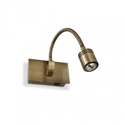 LED Nástěnné svítidlo Ideal Lux Dynamo AP1 brunito 121352 lesklé bronzové - IDEALLUX Obrázek pro produkt LED Nástěnné svítidlo Ideal Lux Dynamo AP1 brunito 121352 lesklé bronzové - IDEALLUX