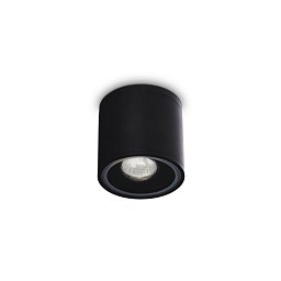Venkovní stropní svítidlo Ideal Lux Gun PL1 nero 122687 černé 11cm IP44 - IDEALLUX Obrázek pro produkt Venkovní stropní svítidlo Ideal Lux Gun PL1 nero 122687 černé 11cm IP44 - IDEALLUX