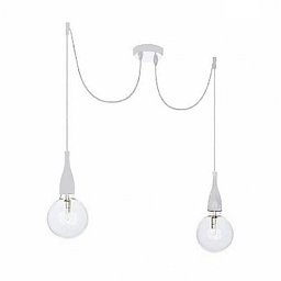 Závěsné svítidlo Ideal Lux Minimal SP2 bianco opaco 112718 bílé - IDEALLUX Obrázek pro produkt Závěsné svítidlo Ideal Lux Minimal SP2 bianco opaco 112718 bílé - IDEALLUX