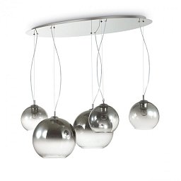 Závěsný lustr Ideal Lux Discovery Fade SP5 138305 šedý 107cm - IDEALLUX Obrázek pro produkt Závěsný lustr Ideal Lux Discovery Fade SP5 138305 šedý 107cm - IDEALLUX