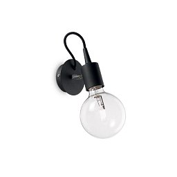 Nástěnné svítidlo Ideal Lux Edison AP1 nero 148908 černé - IDEALLUX Obrázek pro produkt Nástěnné svítidlo Ideal Lux Edison AP1 nero 148908 černé - IDEALLUX