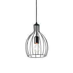 Závěsné svítidlo Ideal Lux Ampolla-2 SP1 nero 148151 černé 20,5cm - IDEALLUX Obrázek pro produkt Závěsné svítidlo Ideal Lux Ampolla-2 SP1 nero 148151 černé 20,5cm - IDEALLUX