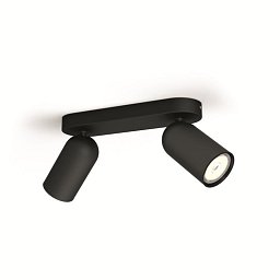 Bodové svítidlo Philips Pongee 50582/30/PN černé 2x max.10W - PHILIPS (915005531001) Obrázek pro produkt Bodové svítidlo Philips Pongee 50582/30/PN černé 2x max.10W - PHILIPS (915005531001)