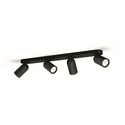 Bodové svítidlo Philips Pongee 50584/30/PN černé 4x max.10W - PHILIPS (915005531601) Obrázek pro produkt Bodové svítidlo Philips Pongee 50584/30/PN černé 4x max.10W - PHILIPS (915005531601)
