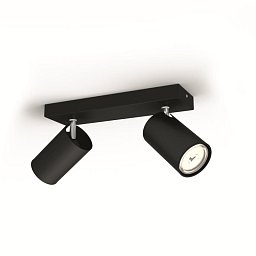 Bodové svítidlo Philips Kosipo 50592/30/PN černé 2x max.10W - PHILIPS (915005531901) Obrázek pro produkt Bodové svítidlo Philips Kosipo 50592/30/PN černé 2x max.10W - PHILIPS (915005531901)