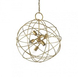 Závěsné svítidlo Ideal Lux Konse SP6 oro 156026 zlaté 60cm - IDEALLUX Obrázek pro produkt Závěsné svítidlo Ideal Lux Konse SP6 oro 156026 zlaté 60cm - IDEALLUX