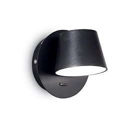 LED Nástěnné bodové svítidlo Ideal Lux Gim AP1 nero 167121 černé - IDEALLUX Obrázek pro produkt LED Nástěnné bodové svítidlo Ideal Lux Gim AP1 nero 167121 černé - IDEALLUX