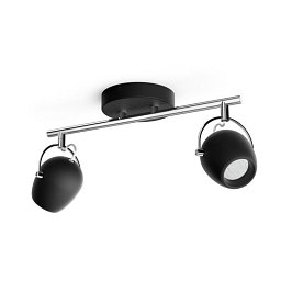 LED Bodové svítidlo Philips Rivano 50612/30/P0 2x4,3W černé 2700K - PHILIPS (915005688401) Obrázek pro produkt LED Bodové svítidlo Philips Rivano 50612/30/P0 2x4,3W černé 2700K - PHILIPS (915005688401)