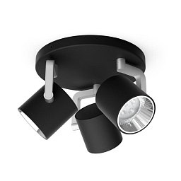 LED Bodové svítidlo Philips Byrl 50673/30/P0 3x4,3W černé s funkcí SceneSwitch - PHILIPS (915005698001) Obrázek pro produkt LED Bodové svítidlo Philips Byrl 50673/30/P0 3x4,3W černé s funkcí SceneSwitch - PHILIPS (915005698001)