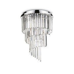 Stropní svítidlo Ideal Lux Carlton PL12 cromo 138937 50cm chromové E14 12x40W - IDEALLUX Obrázek pro produkt Stropní svítidlo Ideal Lux Carlton PL12 cromo 138937 50cm chromové E14 12x40W - IDEALLUX