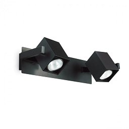 Bodové stropní a nástěnné svítidlo Ideal Lux Mouse AP2 nero 156705 2x50W černé - IDEALLUX Obrázek pro produkt Bodové stropní a nástěnné svítidlo Ideal Lux Mouse AP2 nero 156705 2x50W černé - IDEALLUX