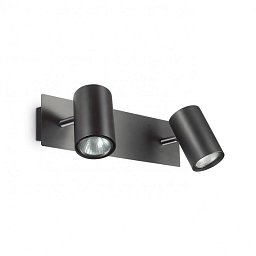 Bodové svítidlo Ideal Lux Spot AP2 nero 156743 2x50W černé - IDEALLUX Obrázek pro produkt Bodové svítidlo Ideal Lux Spot AP2 nero 156743 2x50W černé - IDEALLUX