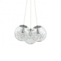Závěsné svítidlo Ideal Lux Mapa Sat SP3 nickel 176031 stříbrné 50cm - IDEALLUX Obrázek pro produkt Závěsné svítidlo Ideal Lux Mapa Sat SP3 nickel 176031 stříbrné 50cm - IDEALLUX