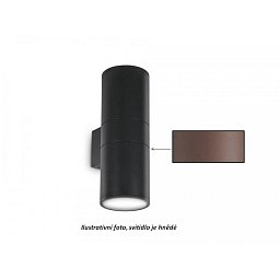 Venkovní nástěnné svítidlo Ideal Lux Gun AP2 big coffee 163611 hnědé 31cm IP54 - IDEALLUX Obrázek pro produkt Venkovní nástěnné svítidlo Ideal Lux Gun AP2 big coffee 163611 hnědé 31cm IP54 - IDEALLUX