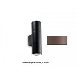 Venkovní nástěnné svítidlo Ideal Lux Gun AP2 small coffee 163635 hnědé 21cm IP44 - IDEALLUX Obrázek pro produkt Venkovní nástěnné svítidlo Ideal Lux Gun AP2 small coffee 163635 hnědé 21cm IP44 - IDEALLUX