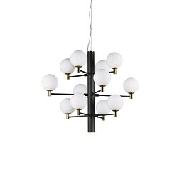 Závěsné svítidlo Ideal Lux Copernico SP12 nero 197319 černé 71cm - IDEALLUX Obrázek pro produkt Závěsné svítidlo Ideal Lux Copernico SP12 nero 197319 černé 71cm - IDEALLUX