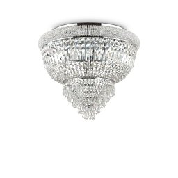 Stropní svítidlo Ideal Lux Dubai PL6 cromo 207186 6x40W chromové 52cm - IDEALLUX Obrázek pro produkt Stropní svítidlo Ideal Lux Dubai PL6 cromo 207186 6x40W chromové 52cm - IDEALLUX