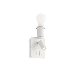 LED Nástěnné svítidlo Ideal Lux Gea MAP2 Square Bianco 239521 3W 130lm 3000K E27 1x60W IP20 hranaté bílé - IDEALLUX Obrázek pro produkt LED Nástěnné svítidlo Ideal Lux Gea MAP2 Square Bianco 239521 3W 130lm 3000K E27 1x60W IP20 hranaté bílé - IDEALLUX