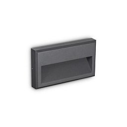 LED Venkovní nástěnné svítidlo Ideal Lux FEBE-1 AP ANTRACITE 250854 6W 490lm 3000K IP65 22,5cm antracitové - IDEALLUX Obrázek pro produkt LED Venkovní nástěnné svítidlo Ideal Lux FEBE-1 AP ANTRACITE 250854 6W 490lm 3000K IP65 22,5cm antracitové - IDEALLUX