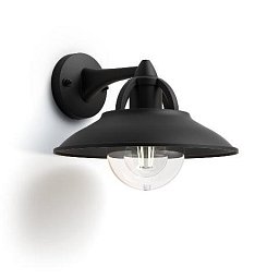 Cormorant SVÍTIDLO NÁSTĚNNÉ E27 1x42W bez zdroje, IP44, černá - PHILIPS (915005553301) Obrázek pro produkt Cormorant SVÍTIDLO NÁSTĚNNÉ E27 1x42W bez zdroje, IP44, černá - PHILIPS (915005553301)