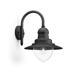 Raindrop SVÍTIDLO VENKOVNÍ NÁSTĚNNÉ E27 max. 60W, IP44, černá - PHILIPS (915005693601) Obrázek pro produkt Raindrop SVÍTIDLO VENKOVNÍ NÁSTĚNNÉ E27 max. 60W, IP44, černá - PHILIPS (915005693601)