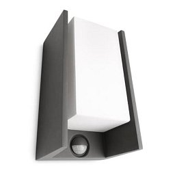 Venkovní nástěnné svítidlo s pohybovým senzorem Philips Bridge 8719514385429 E27 1x42W IP44 230V antracitové - PHILIPS (915003762102) Obrázek pro produkt Venkovní nástěnné svítidlo s pohybovým senzorem Philips Bridge 8719514385429 E27 1x42W IP44 230V antracitové - PHILIPS (915003762102)