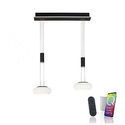 Svítidlo závěsné Q-ETIENNE 2x LED 8W 2700-5000K + 1x LED 5,7W 2700-5000K + dálk.ovládání - PAUL NEUHAUS Obrázek pro produkt Svítidlo závěsné Q-ETIENNE 2x LED 8W 2700-5000K + 1x LED 5,7W 2700-5000K + dálk.ovládání - PAUL NEUHAUS