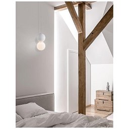 Závěsné svítidlo ZERO bílá sádra opálové sklo a bílý hliník G9 1x5W IP20 220-240V bez žárovky - NOVA LUCE Obrázek pro produkt Závěsné svítidlo ZERO bílá sádra opálové sklo a bílý hliník G9 1x5W IP20 220-240V bez žárovky - NOVA LUCE