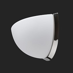 NELA DL3 nástěnné skleněné svítidlo nerez leštěná / bílá IP43 60W E27 HF - OSMONT Obrázek pro produkt NELA DL3 nástěnné skleněné svítidlo nerez leštěná / bílá IP43 60W E27 HF - OSMONT