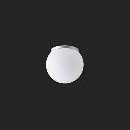 STYX 1 stropní/nástěnné skleněné svítidlo stříbrná / bílá IP65 3000 K 9W LED - OSMONT Obrázek pro produkt STYX 1 stropní/nástěnné skleněné svítidlo stříbrná / bílá IP65 3000 K 9W LED - OSMONT