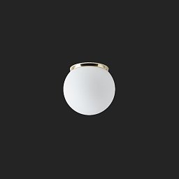 STYX 1 stropní/nástěnné skleněné svítidlo mosaz leštěná / bílá IP65 3000 K 9W LED DALI - OSMONT Obrázek pro produkt STYX 1 stropní/nástěnné skleněné svítidlo mosaz leštěná / bílá IP65 3000 K 9W LED DALI - OSMONT