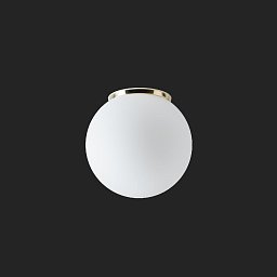 STYX 2 stropní/nástěnné skleněné svítidlo mosaz leštěná / bílá IP65 3000 K 9W LED DALI - OSMONT Obrázek pro produkt STYX 2 stropní/nástěnné skleněné svítidlo mosaz leštěná / bílá IP65 3000 K 9W LED DALI - OSMONT