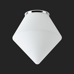 AFRA stropní/nástěnné skleněné svítidlo chrom / bílá IP65 4000 K 20W LED DALI - OSMONT Obrázek pro produkt AFRA stropní/nástěnné skleněné svítidlo chrom / bílá IP65 4000 K 20W LED DALI - OSMONT