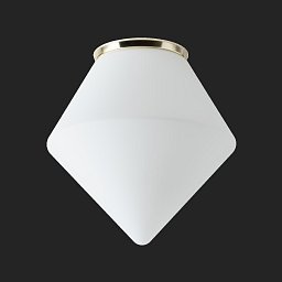 AFRA stropní/nástěnné skleněné svítidlo mosaz leštěná / bílá IP65 3000 K 20W LED DALI - OSMONT Obrázek pro produkt AFRA stropní/nástěnné skleněné svítidlo mosaz leštěná / bílá IP65 3000 K 20W LED DALI - OSMONT