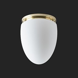 MIRA stropní skleněné svítidlo mosaz leštěná / bílá IP41 4000 K 27W LED - OSMONT Obrázek pro produkt MIRA stropní skleněné svítidlo mosaz leštěná / bílá IP41 4000 K 27W LED - OSMONT