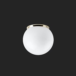 SKAT 1 stropní/nástěnné plastové svítidlo mosaz leštěná / bílá IP65 3000 K 9W LED - OSMONT Obrázek pro produkt SKAT 1 stropní/nástěnné plastové svítidlo mosaz leštěná / bílá IP65 3000 K 9W LED - OSMONT