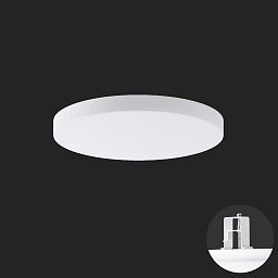 CARINA V1 stropní/nástěnné skleněné polovestavné svítidlo bílá IP44 3000 K 24W LED - OSMONT Obrázek pro produkt CARINA V1 stropní/nástěnné skleněné polovestavné svítidlo bílá IP44 3000 K 24W LED - OSMONT