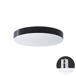DELIA CV2 stropní/nástěnné plastové polovestavné svítidlo bílá / bílo - černá IP44 3000 K 33W LED HF - OSMONT Obrázek pro produkt DELIA CV2 stropní/nástěnné plastové polovestavné svítidlo bílá / bílo - černá IP44 3000 K 33W LED HF - OSMONT