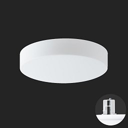 ELSA V3 stropní/nástěnné skleněné polovestavné svítidlo bílá IP44 4000 K 14W LED DALI HF - OSMONT Obrázek pro produkt ELSA V3 stropní/nástěnné skleněné polovestavné svítidlo bílá IP44 4000 K 14W LED DALI HF - OSMONT