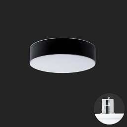 ERIS CV3 stropní/nástěnné skleněné polovestavné svítidlo bílá / bílo - černá IP44 4000 K 33W LED - OSMONT Obrázek pro produkt ERIS CV3 stropní/nástěnné skleněné polovestavné svítidlo bílá / bílo - černá IP44 4000 K 33W LED - OSMONT
