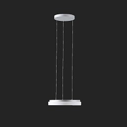 CARINA LE1 závěsné skleněné svítidlo stříbrná / bílá IP40 4000 K 24W LED DALI - OSMONT Obrázek pro produkt CARINA LE1 závěsné skleněné svítidlo stříbrná / bílá IP40 4000 K 24W LED DALI - OSMONT