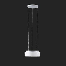 ERIS LE2 závěsné skleněné svítidlo stříbrná / bílá IP40 3000 K 19W LED - OSMONT Obrázek pro produkt ERIS LE2 závěsné skleněné svítidlo stříbrná / bílá IP40 3000 K 19W LED - OSMONT